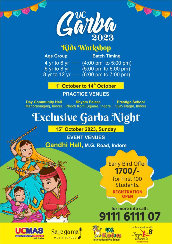 UCMAS Garba Workshop & Exclusive Garba Night 2023 in Indore!